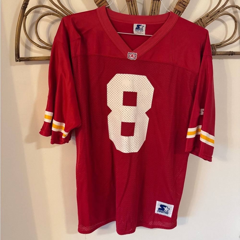 Vintage 90s Starter AFC Football Jersey #8 Red Mesh USA Made Korea Medium
